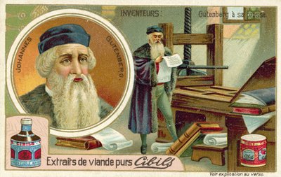 Johannes Gutenberg - uitvinder van de drukpers door French School