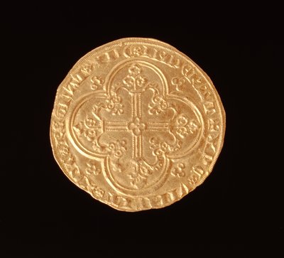 Jan II De Goede (1319-64) Koning van Frankrijk, Franc a Cheval, 1350-64 (achterzijde) door French School
