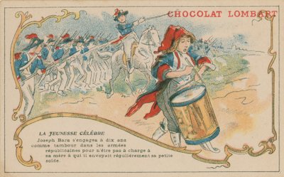 Joseph Bara, een beroemde jonge Franse republikeinse soldaat ten tijde van de Franse Revolutie door French School