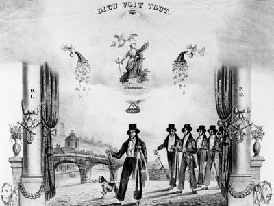 Gezellen Certificaat, 1838 door French School