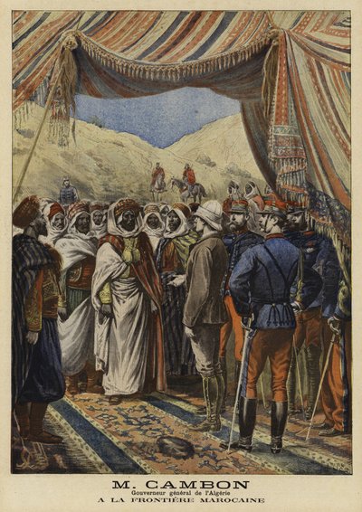 Jules Cambon, Franse gouverneur-generaal van Algerije, aan de Marokkaanse grens, 1897 door French School