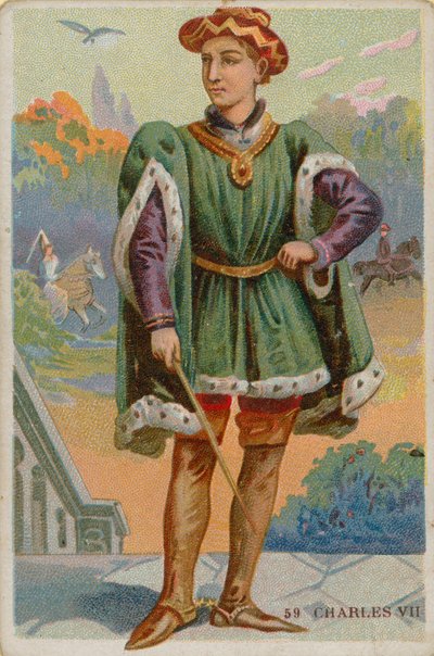 Koning Karel VII door French School