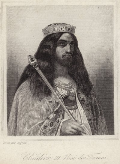 Koning Childerik III van de Franken door French School