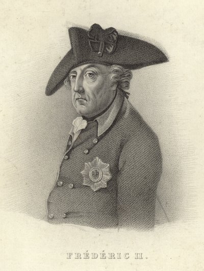 Koning Frederik II van Pruisen door French School