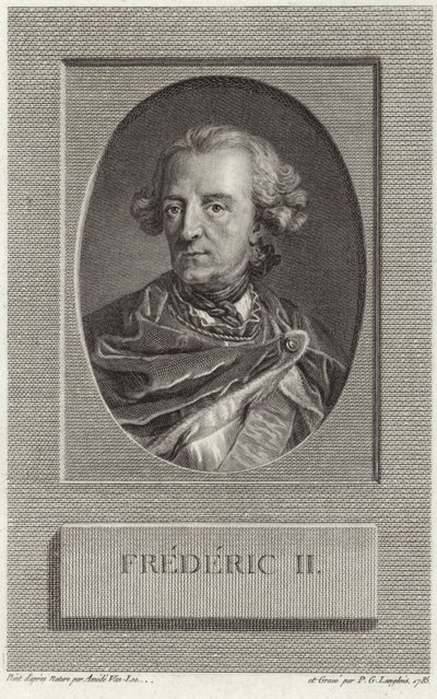 Koning Frederik II van Pruisen door French School