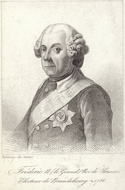 Koning Frederik II van Pruisen door French School