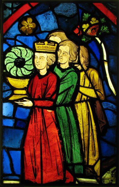 Koning Lodewijk IX draagt de doornenkroon, ca. 1245-48 door French School