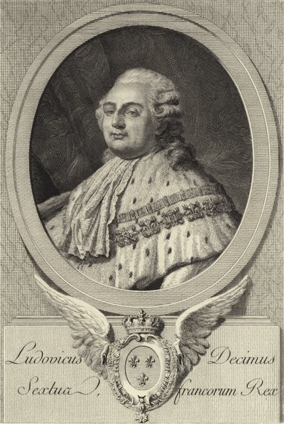 Koning Lodewijk XVI van Frankrijk door French School