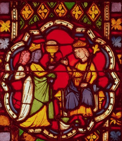Koning Salomo en de koningin van Sheba, c.1270 door French School