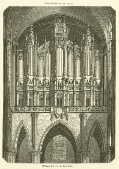 Het orgel van de kerk van Saint-Denis door French School