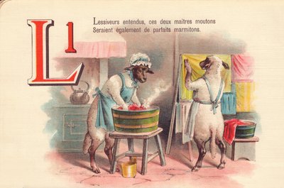 L: Wasmiddelen gehoord, deze twee meester schapen zouden ook perfecte potten zijn door French School