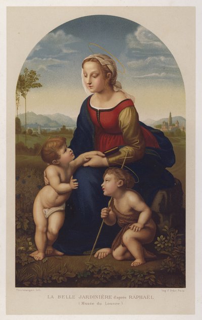 La Belle Jardiniere naar Raphael, Louvre Museum door French School
