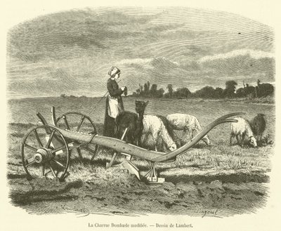 De gewijzigde Dombasle ploeg (gravure) door French School