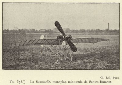 La Demoiselle, monoplan minuscule van Santos-Dumont door French School