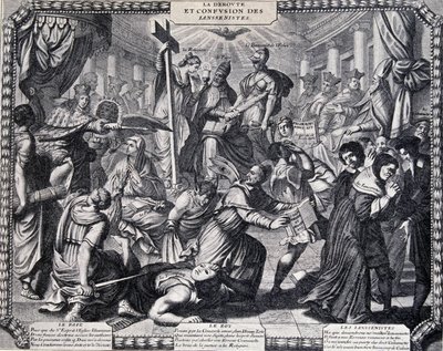 La Déroute des Jansenistes - satirische almanak gepubliceerd door de Jezuïeten door French School