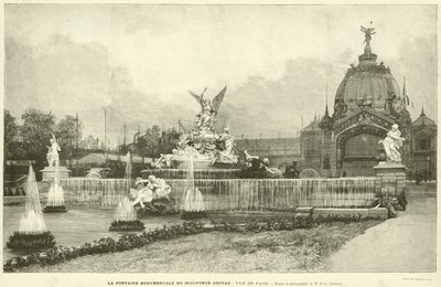Het monumentale fontein van beeldhouwer Coutan, vooraanzicht, naar de foto van M H-C Godefroy door French School