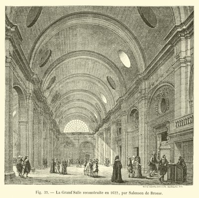 De Grote Zaal herbouwd in 1622, door Salomon de Brosse door French School