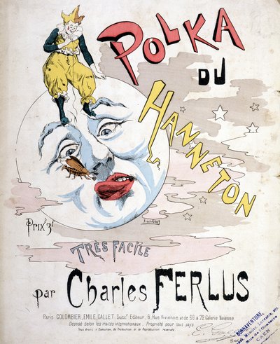 La Polka du Hanneton, door Charles Ferlus - bladmuziek omslag, eind 19e eeuw door French School