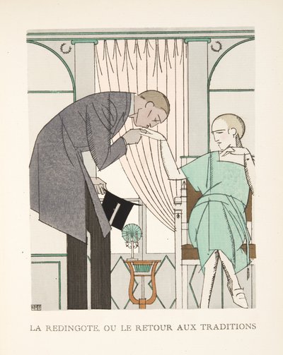 La Redingote pour le Retour aux Traditions, uit een collectie modeplaten door French School