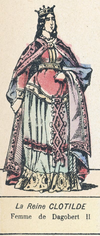 Koningin Clotilde, Vrouw van Dagobert II door French School