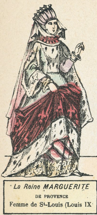 Koningin Margaretha van Provence, Vrouw van St.-Lodewijk (Lodewijk IX) door French School