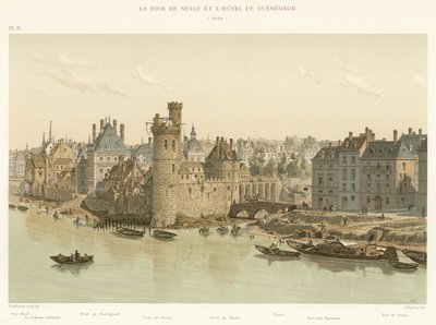 De Toren van Nesle en het Hotel de Guenegaud, 1650 door French School