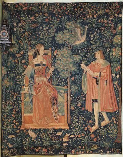 La Vie Seigneuriale: Lezen, Loire Werkplaats, ca. 1500 door French School