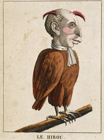De uil in karikatuur, studie van karakter 