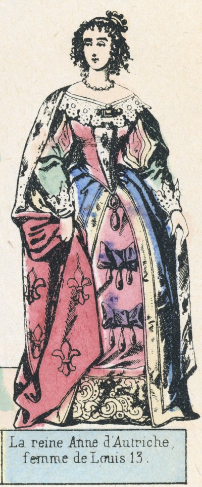 Koningin Anna van Oostenrijk, vrouw van Lodewijk XIII door French School