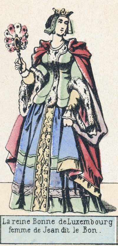 Koningin Bonne van Luxemburg, vrouw van Jan de Goede door French School