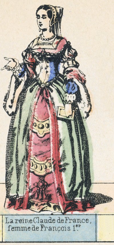 Koningin Claude van Frankrijk, vrouw van Francois I door French School