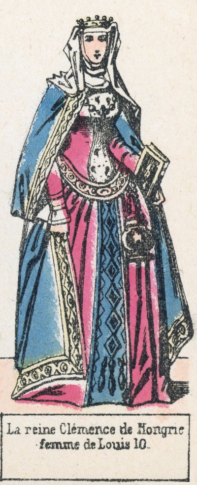 Koningin Clemence van Hongarije, vrouw van Lodewijk X door French School