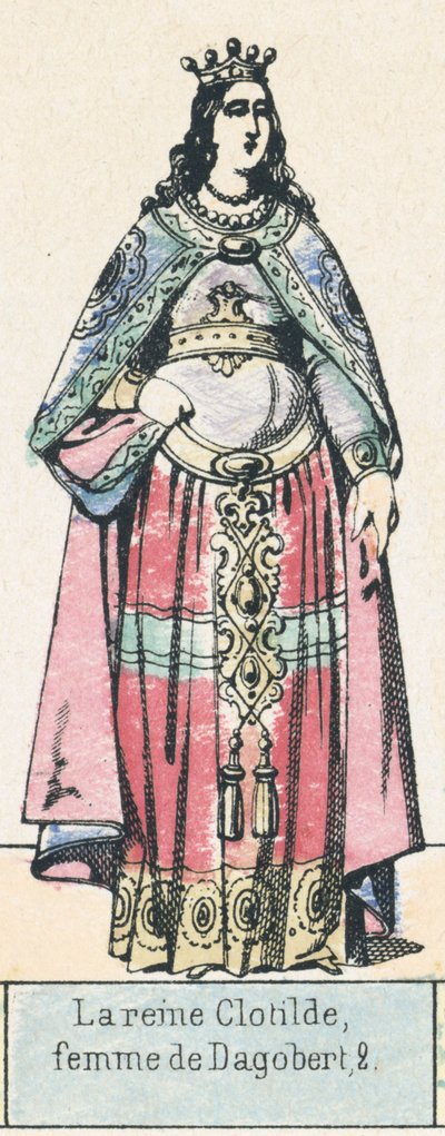 Koningin Clotilde, vrouw van Dagobert II door French School