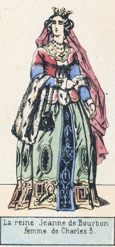 Koningin Jeanne van Bourbon, vrouw van Karel V door French School