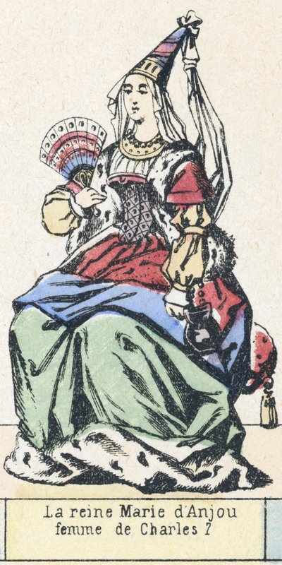 Koningin Marie van Anjou, vrouw van Karel VII door French School