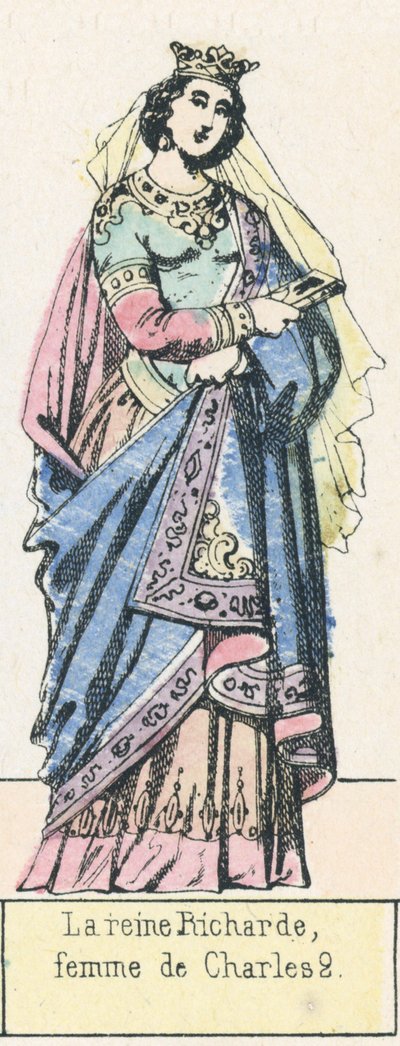 Koningin Richarde, vrouw van Karel II door French School