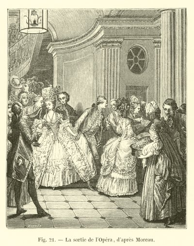 Uitgang van de opera, naar Moreau door French School