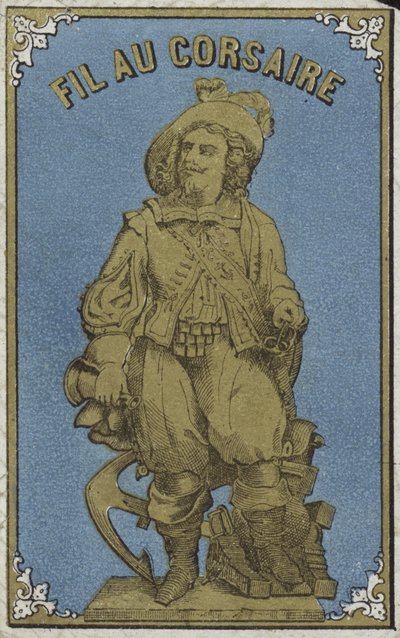 Etiket voor Corsairs garen door French School