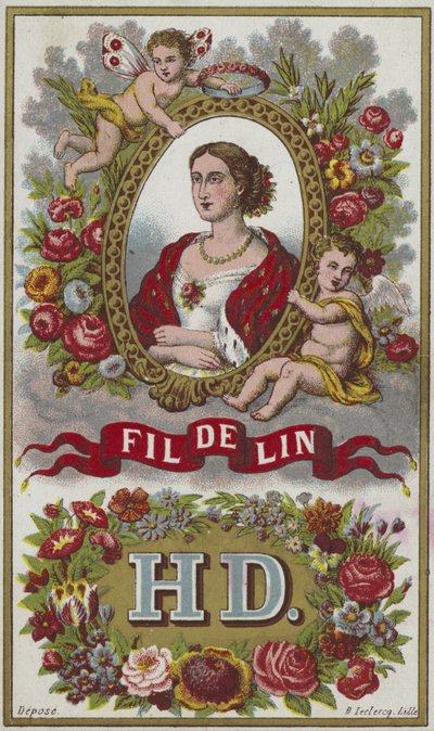 Label voor linnen draad door French School