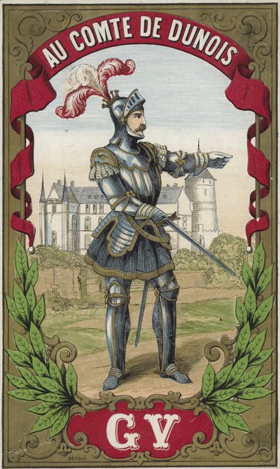 Label voor draad van de graaf van Dunois door French School