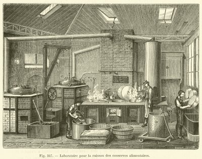 Laboratorium voor het koken van conserven door French School