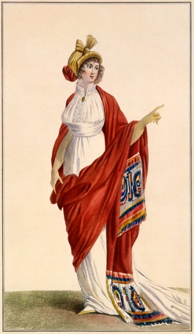 Avondjurk in Griekse stijl voor dames, 1789 door French School