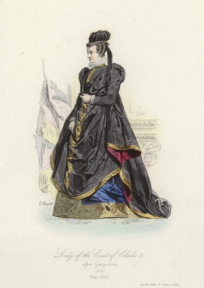 Dame van het hof van Karel IX van Frankrijk door French School