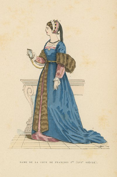 Dame van het hof van Frans I van Frankrijk door French School