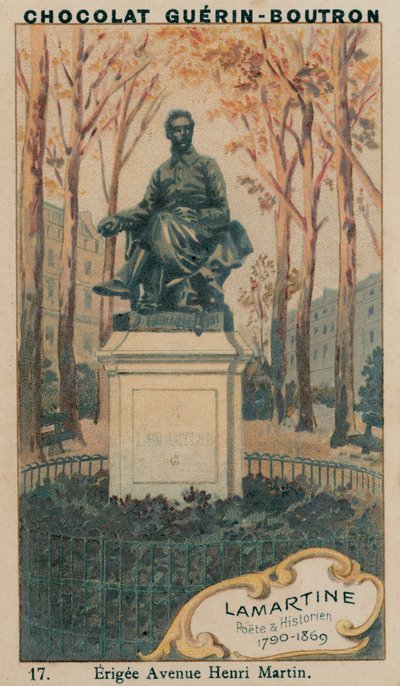 Lamartine, Dichter & Historicus, 1790-1869, Opgericht op Avenue Henri Martin door French School