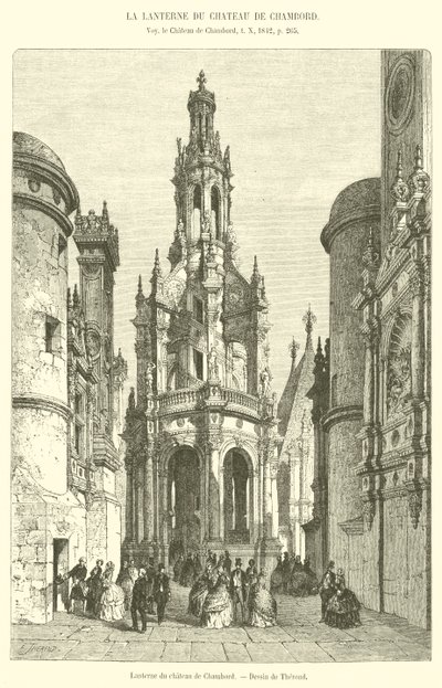 Lantaarn van het kasteel van Chambord door French School