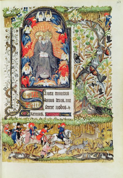 Lat 1156 B f.163 November; hertenjacht, uit de Getijden van Marguerite d