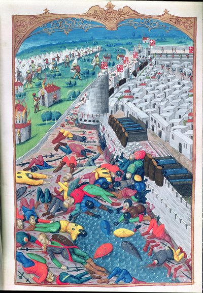 Lat 6067 Na Eervolle Overgave, uit Een Geschiedenis van het Beleg van Rhodos door Guillaume Caoursin, 1483 door French School