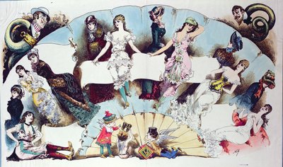 Lay-out illustraties voor een artikel over damesondergoed, uit La Vie Parisienne, ca. 1870 door French School