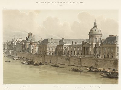 Het College van de Vier Naties en het Hotel de Conti, 1689 door French School